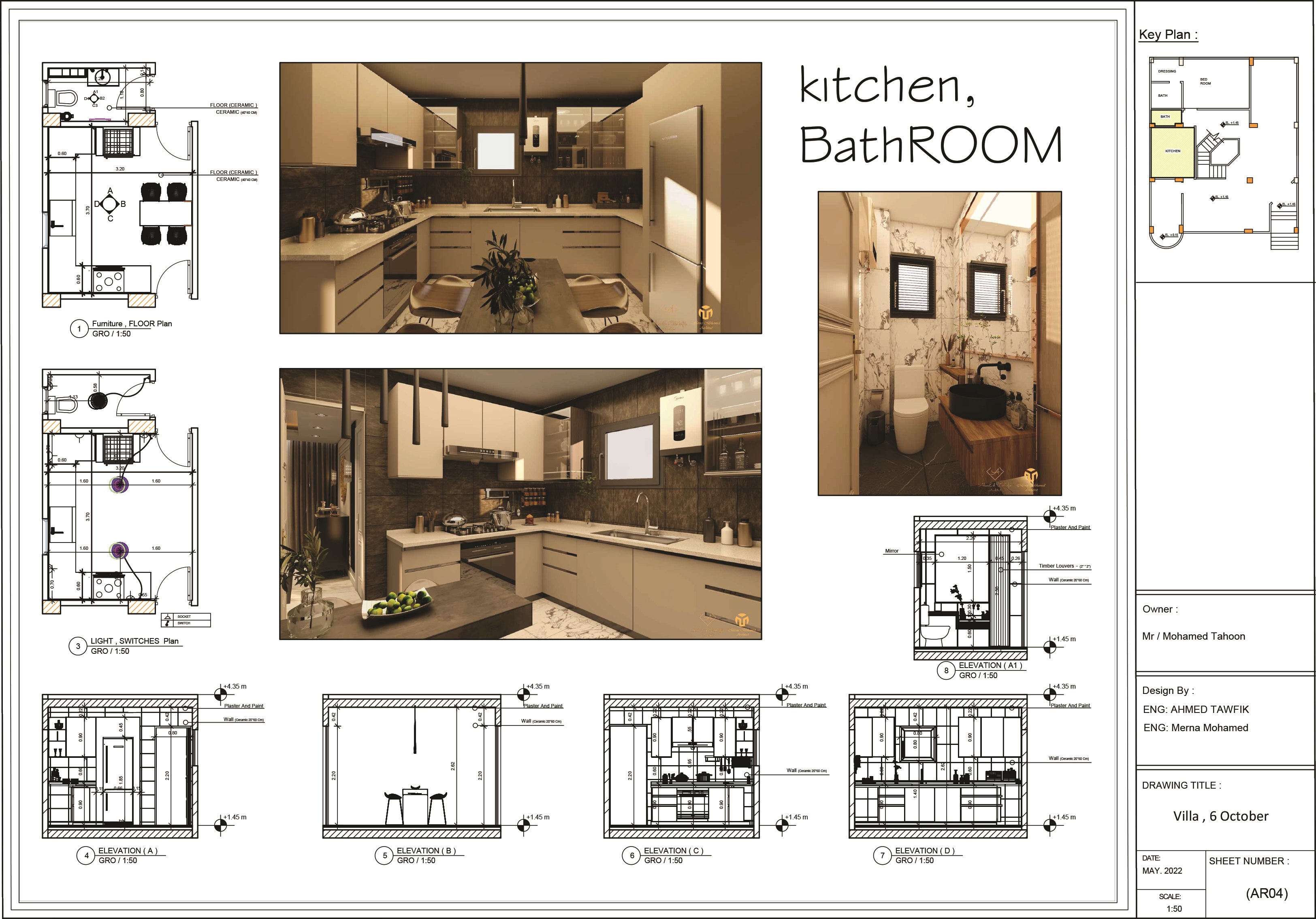 Shopdrawing For duplex villa , 6 october-3