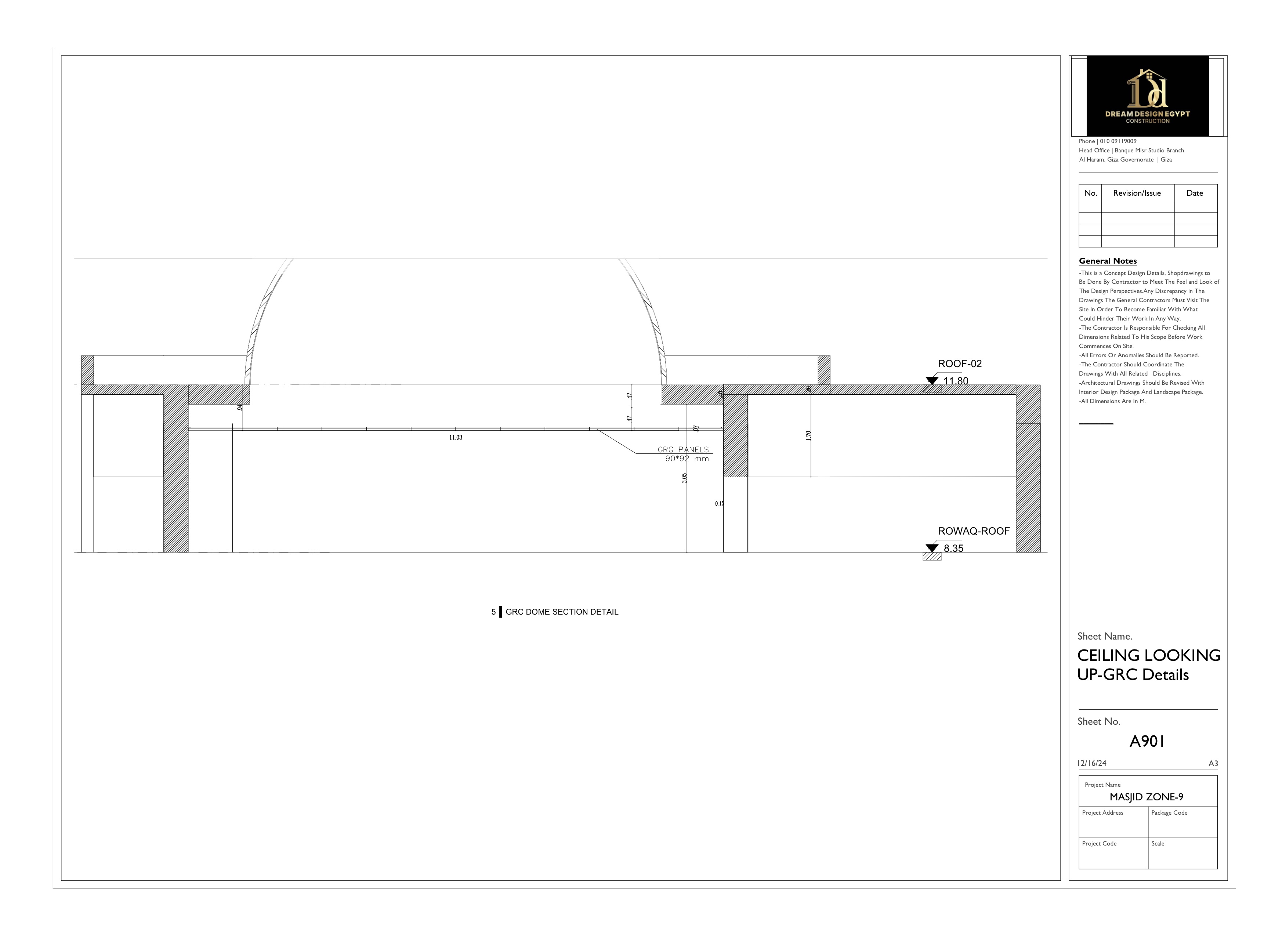 GRG Ceiling Shop-Drawing of Masjid Nour Allah-1