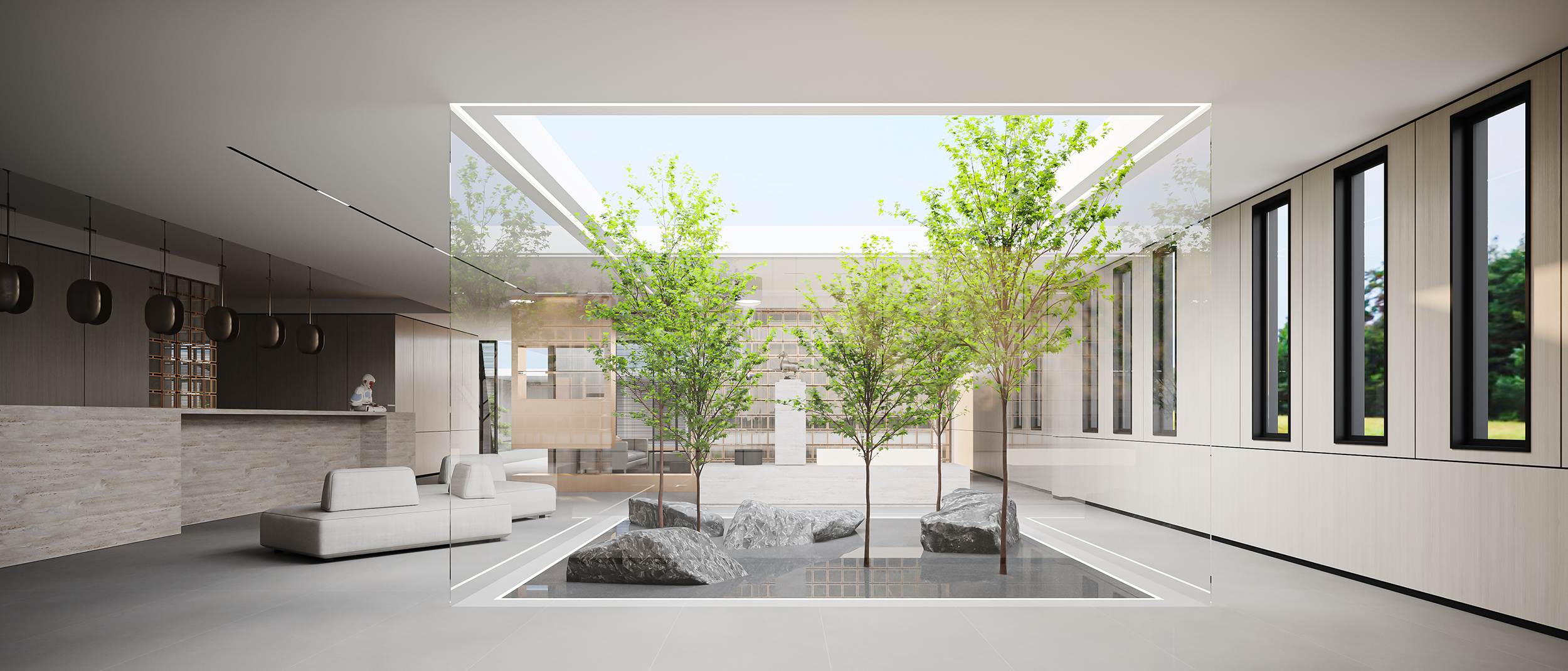 “治愈系”办公空间庭院设计丨图夫 x 金该-5