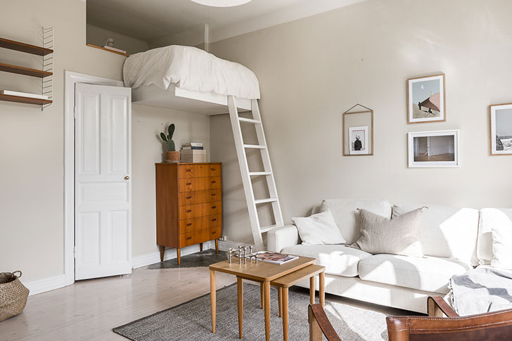 简约温暖的瑞典 33 平米小公寓设计-1