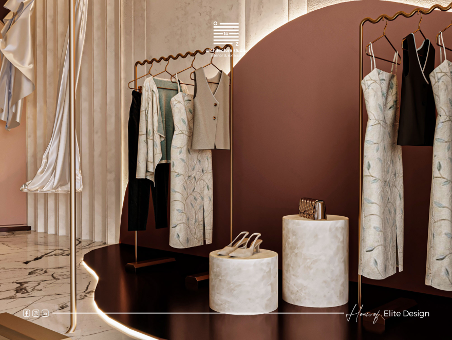 bridal 意为新娘的;婚礼的,atelier 意为工作室;画室;制作室,所以Bridal Atelier可译为婚纱礼服工作室 丨埃及丨A2Z Architects™-8