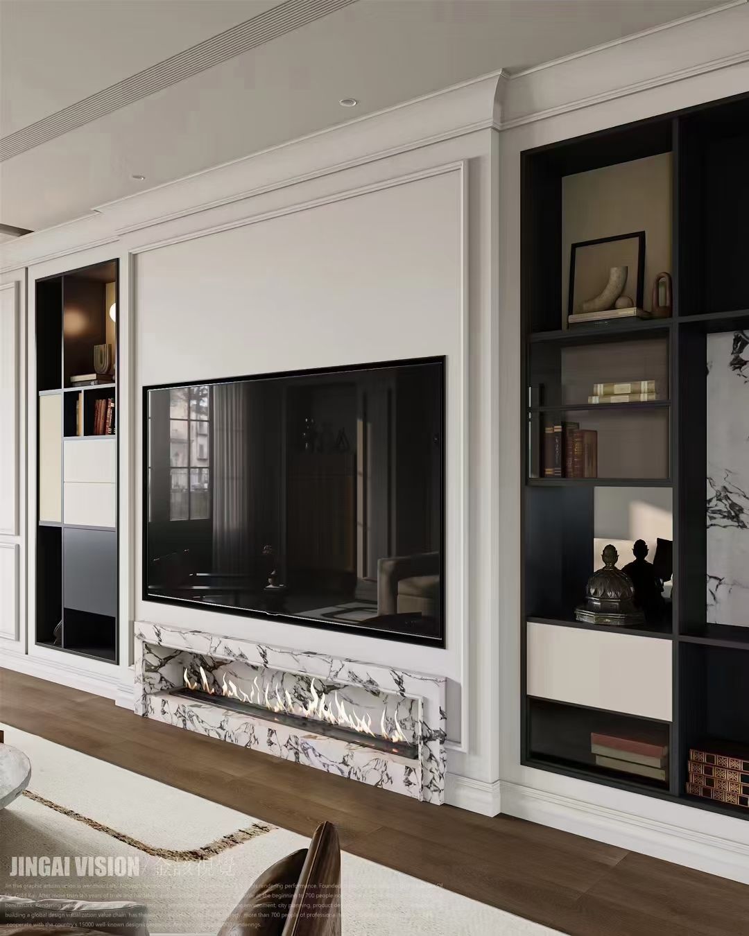 美式+原木客餐厅-5