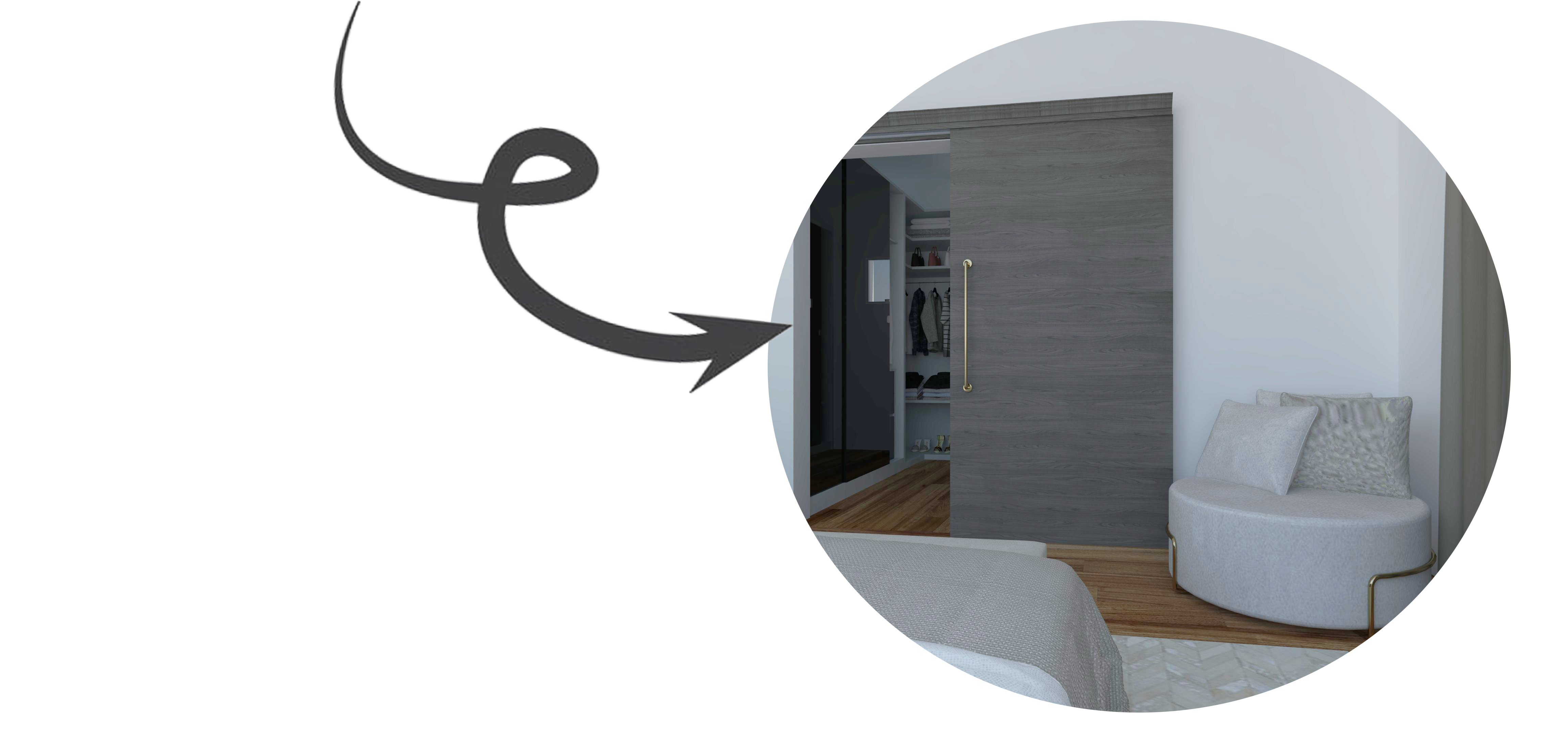 带更衣室的主卧设计丨Fadoua.oua-10