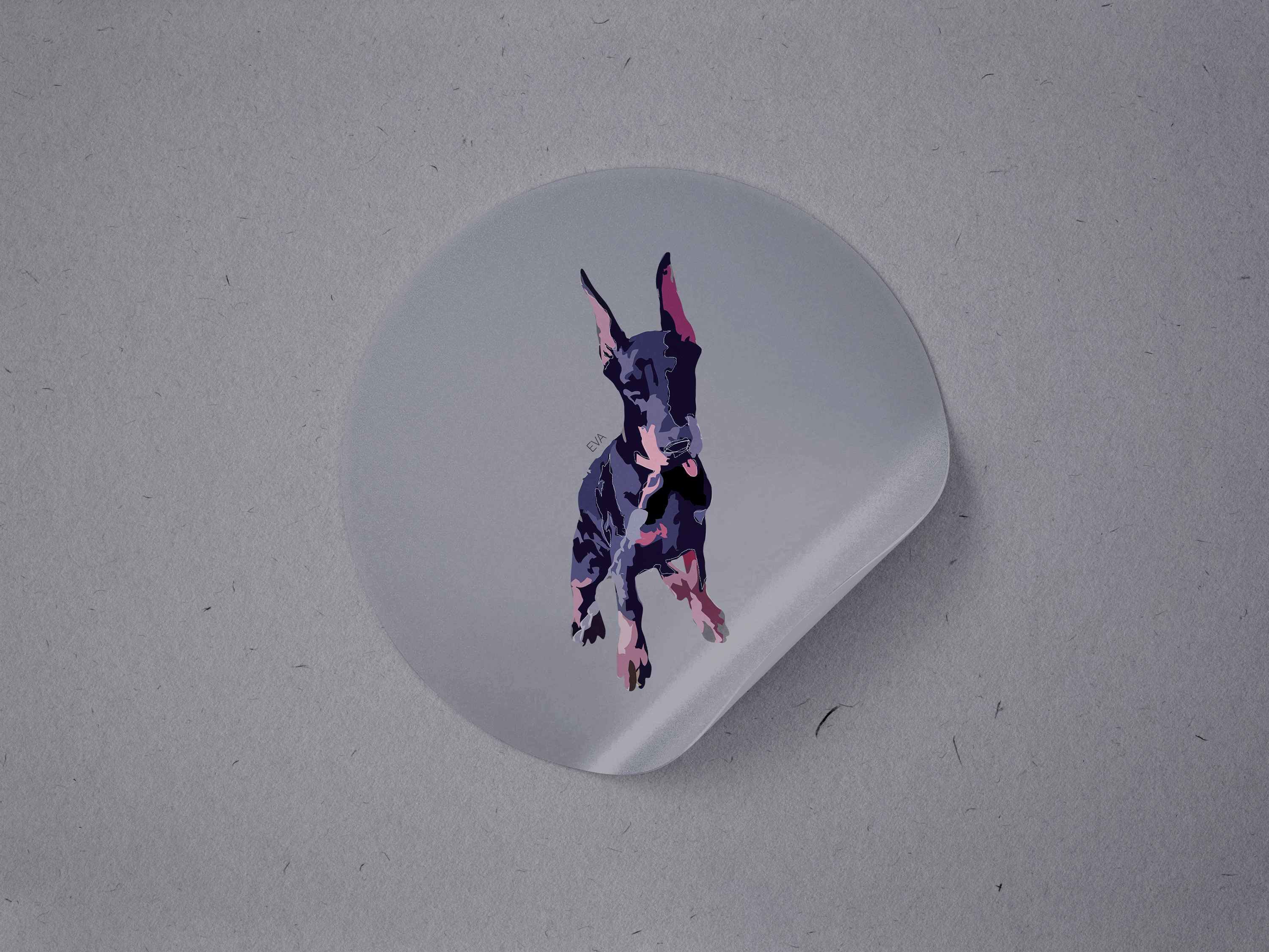 Doberman. Illustration. Minimalism-10