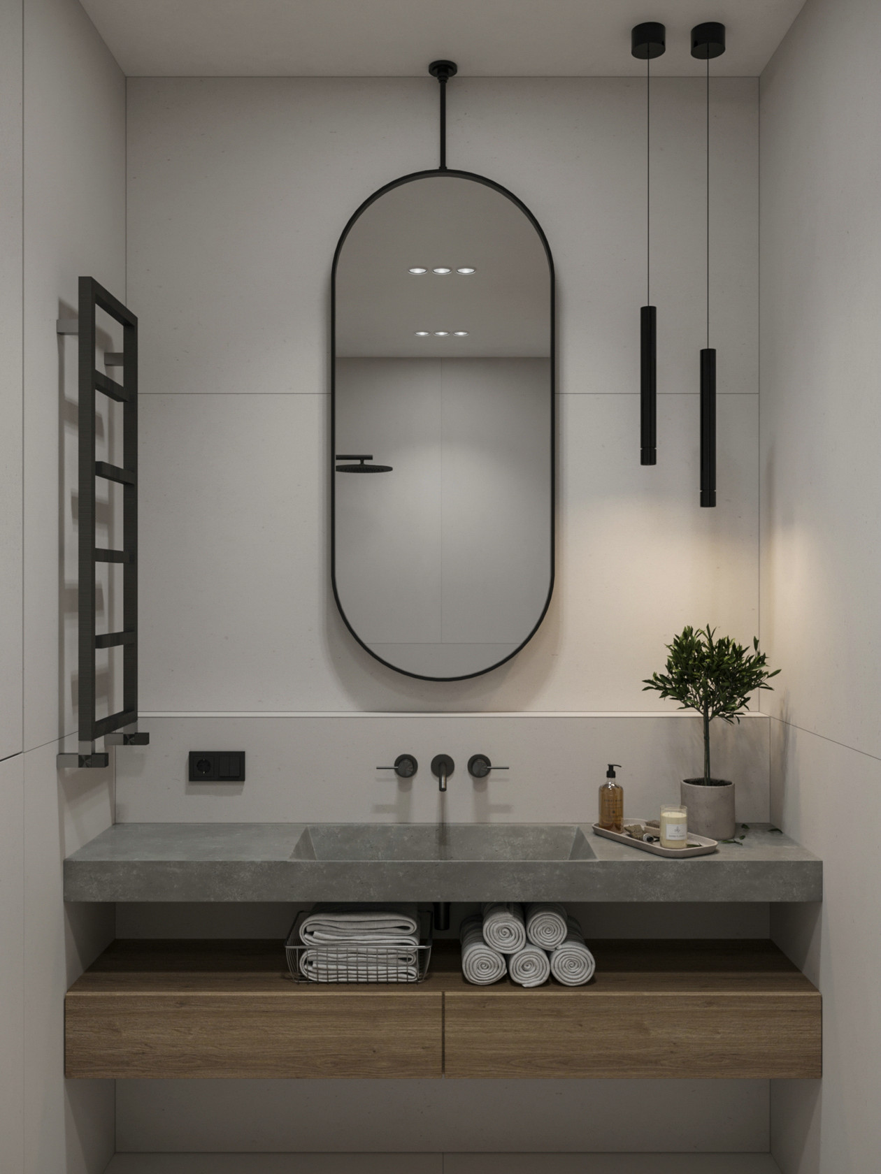 94㎡高级灰色系公寓设计-17