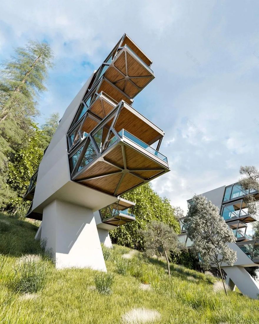 森林中的飞行别墅丨Sajad Motamedi-4