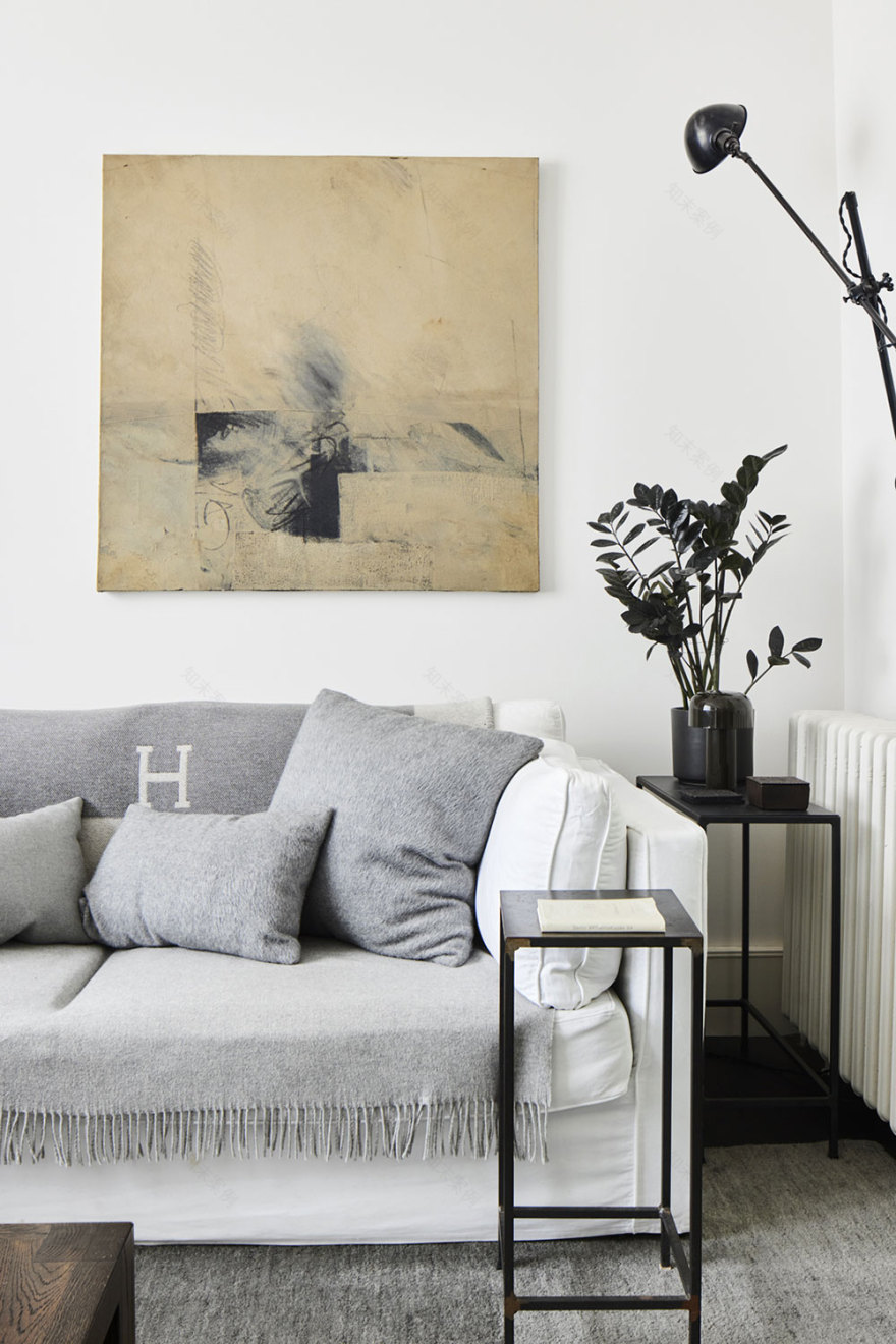 伦敦时尚黑白风格维多利亚式联排别墅-6