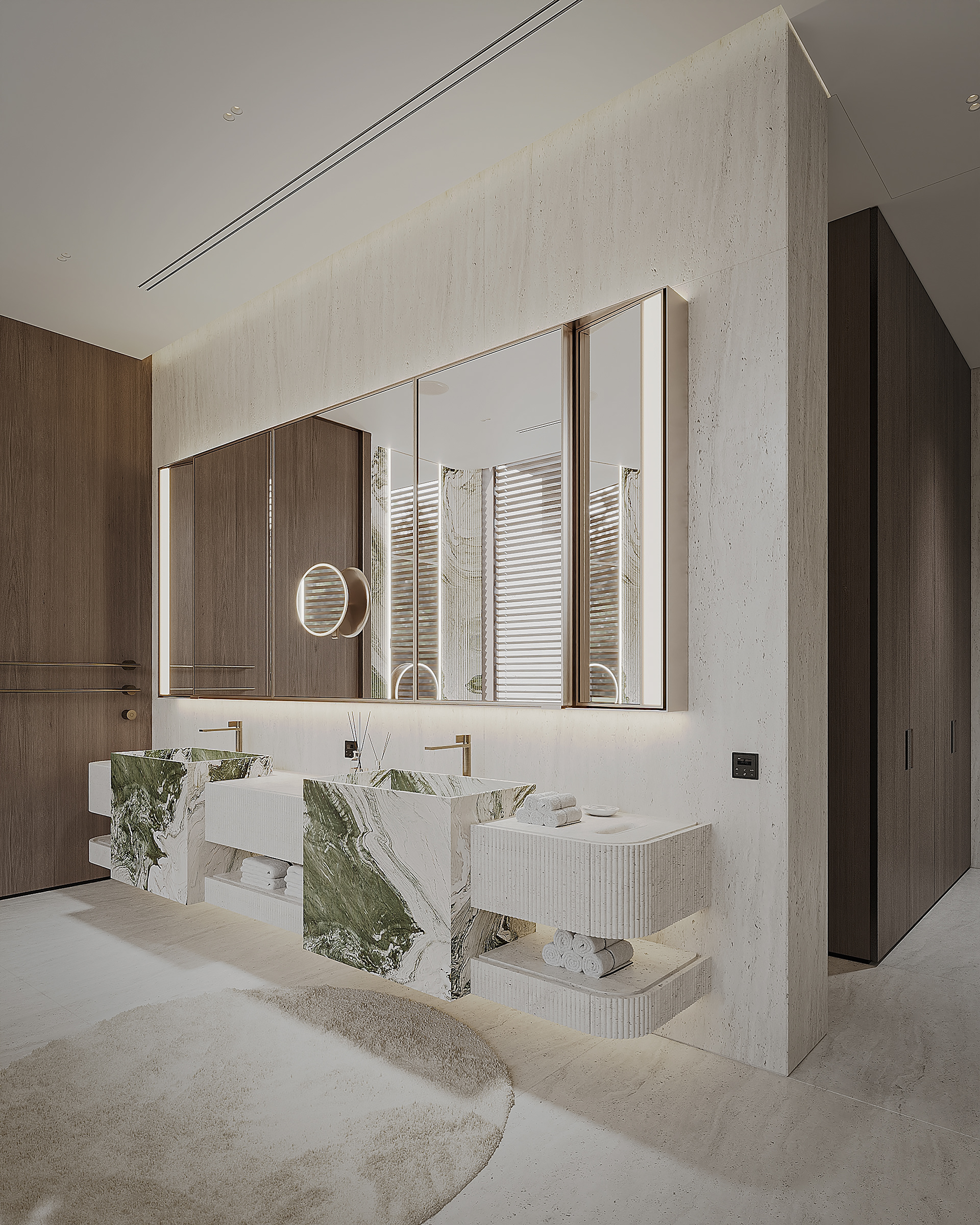 绿色大理石主卫生间丨塞浦路斯-9