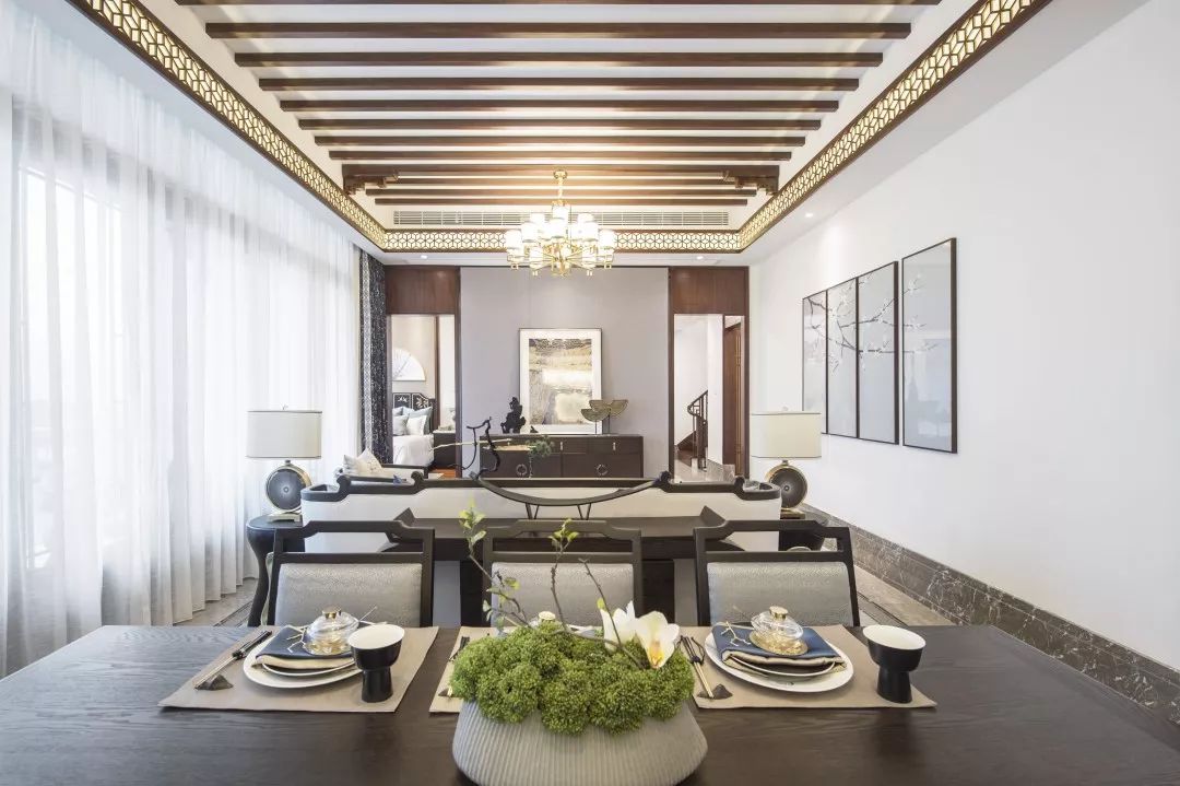 德清蓝城观云小镇 Y 户型样板房 | 新旧融合的中式美学空间-12