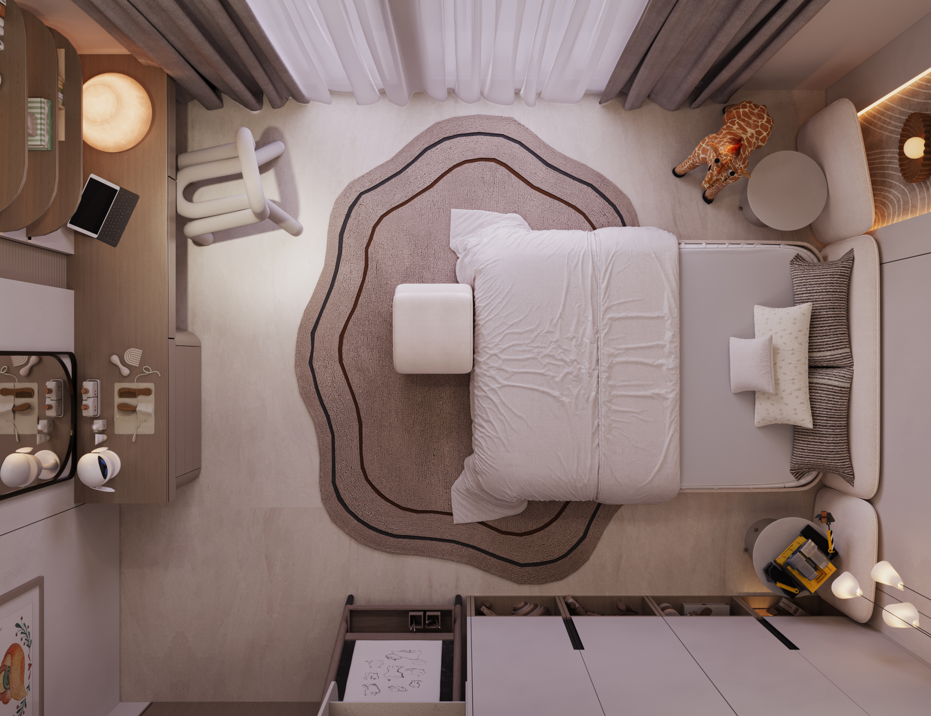 儿童房丨沙特阿拉伯丨Awab Elsaid designs,MARWA ELSAYED-9