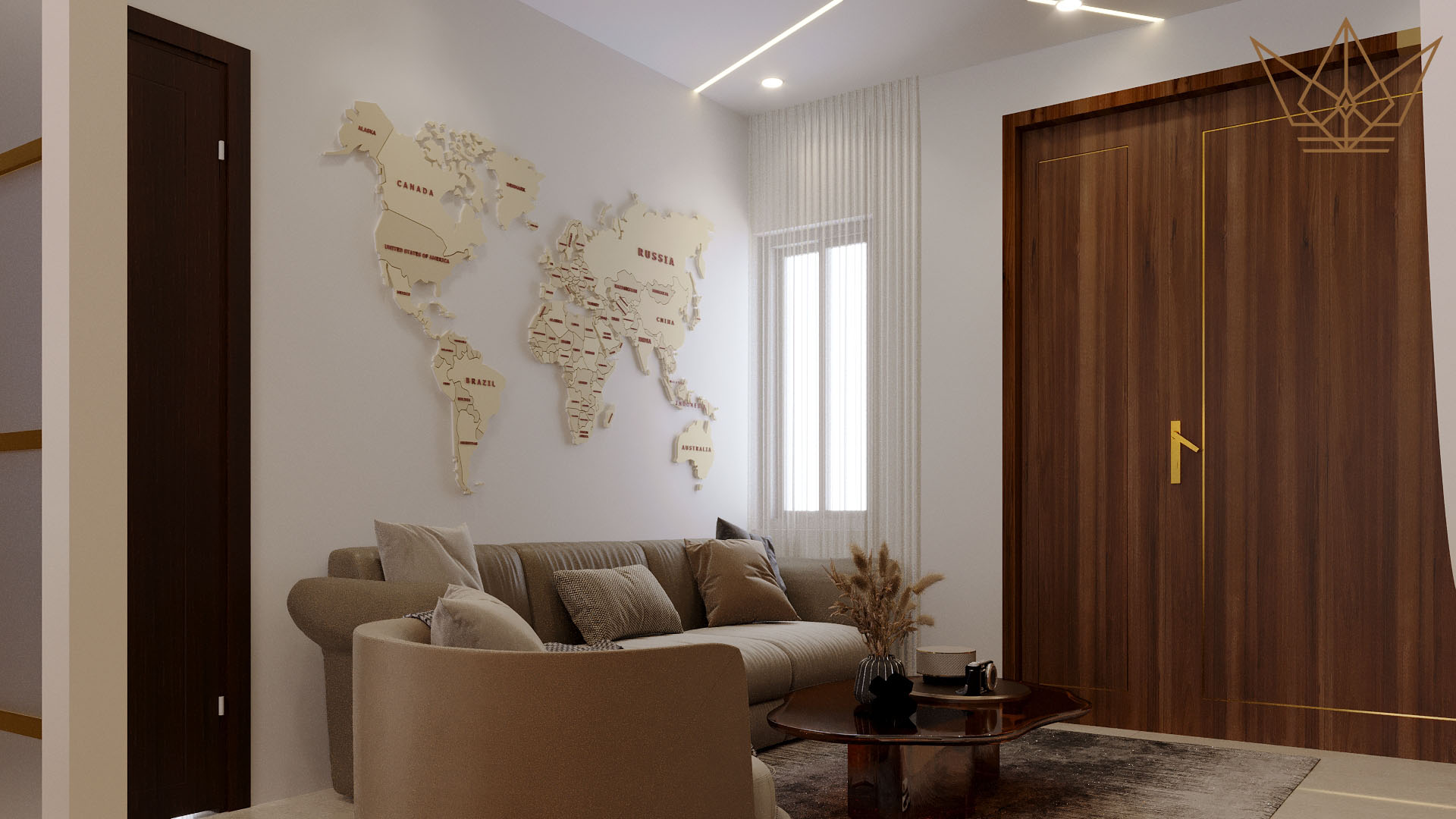 3 BHK Flat Contemporary Design-2