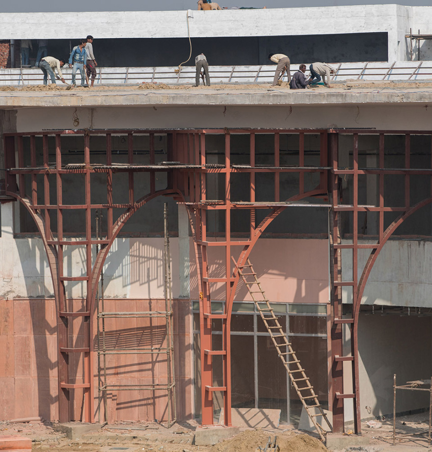 印度红拱螺旋城市市集-Avadh Shilpgram / Archohm Consults-58