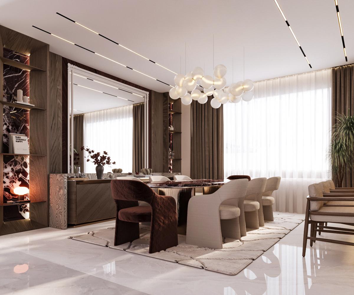 Luxurious villa double hight reception-6