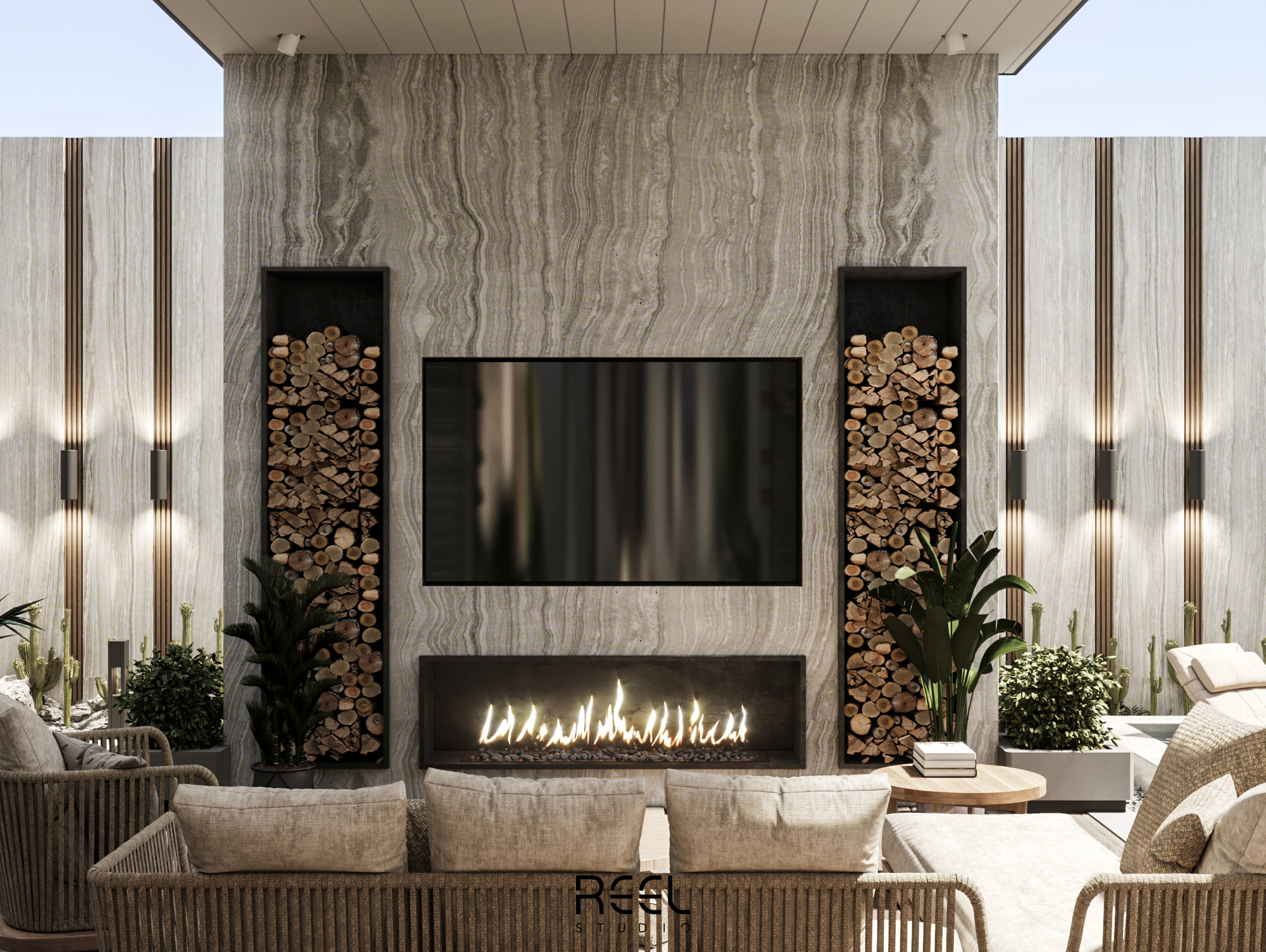 Villa Frontyard Landscape Design-10