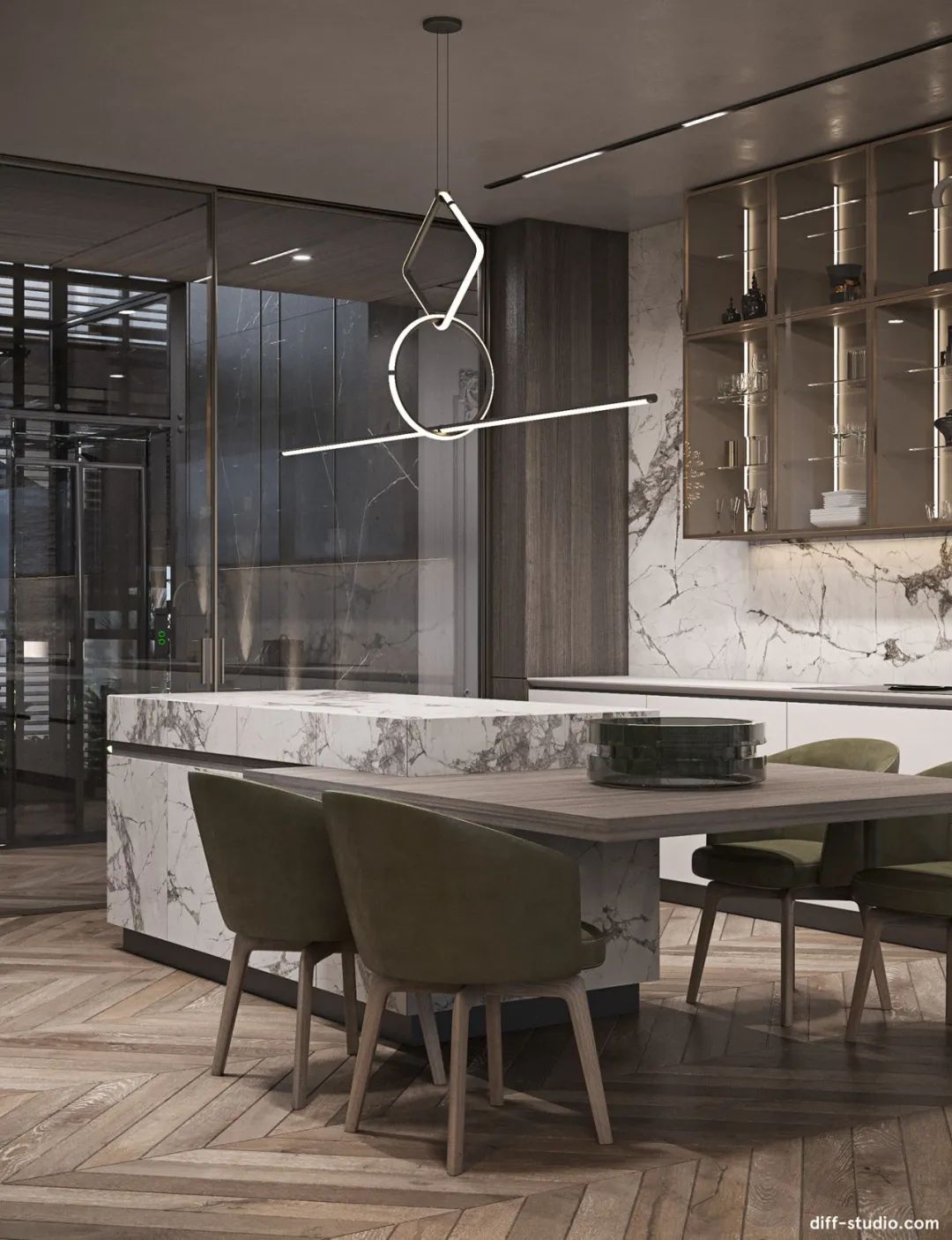 乌克兰基辅 1600㎡新古典奢华大宅丨Diff.Studio-16