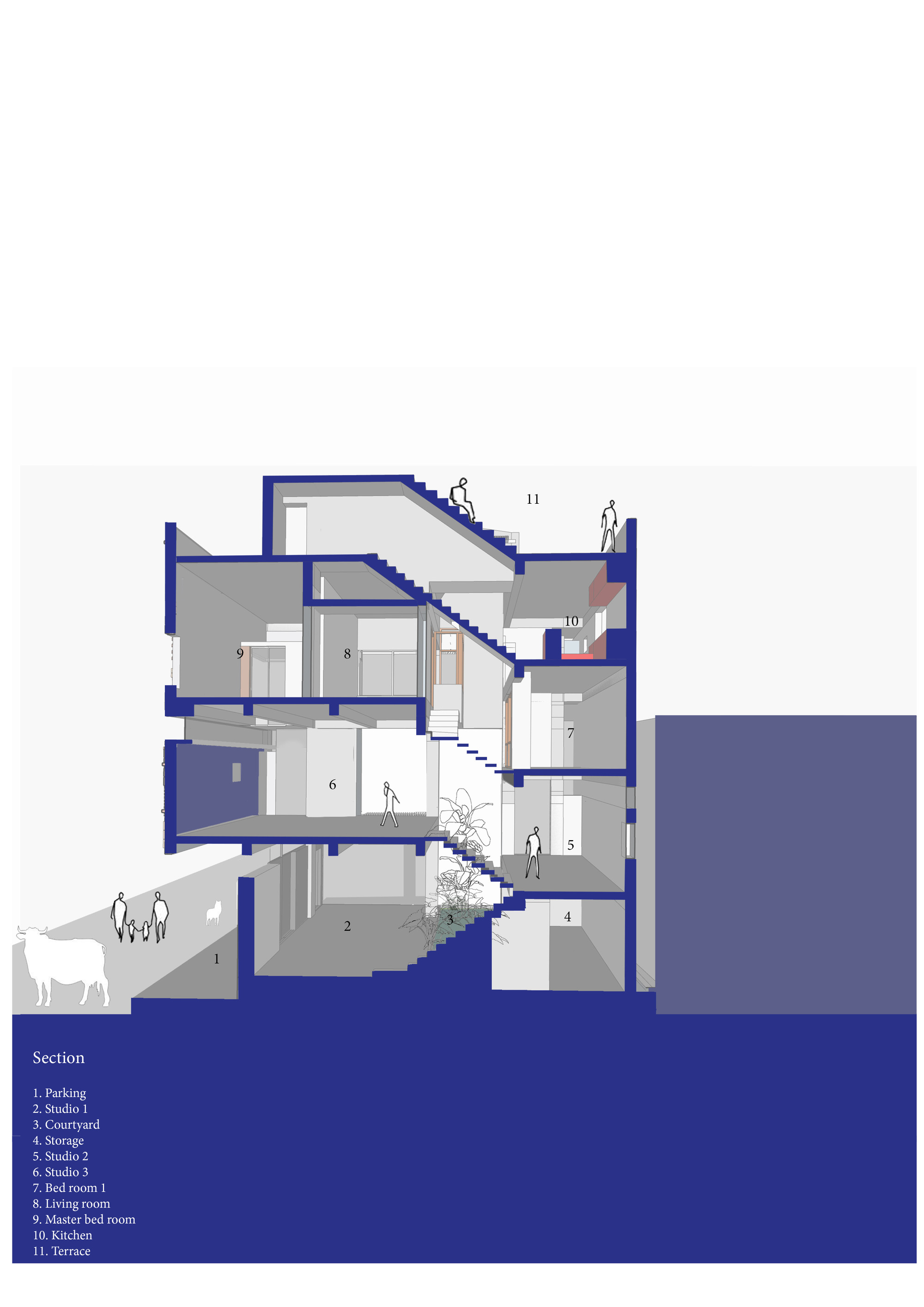 分层领域房屋和工作室丨印度金奈丨Fictional Project-17