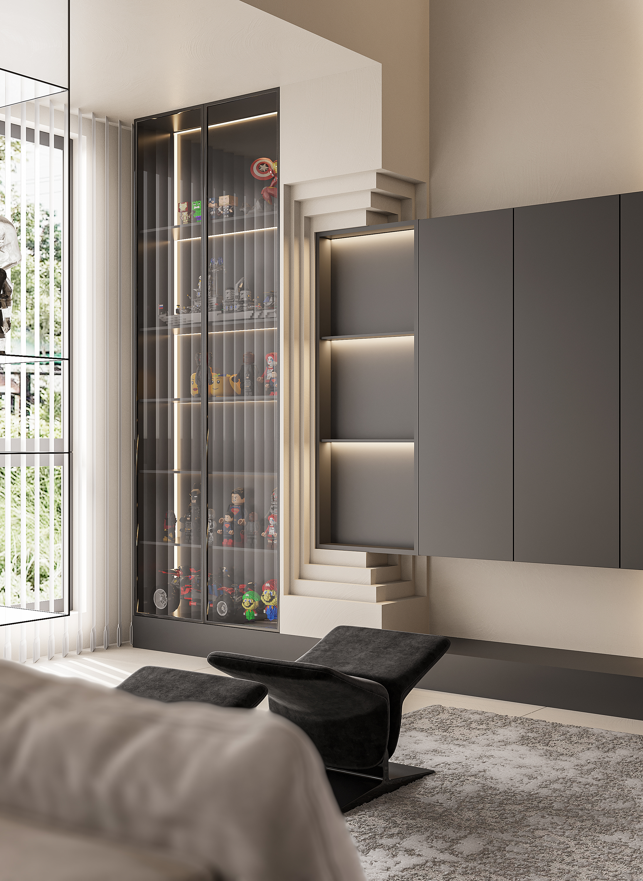 现代奶油风复式楼-8