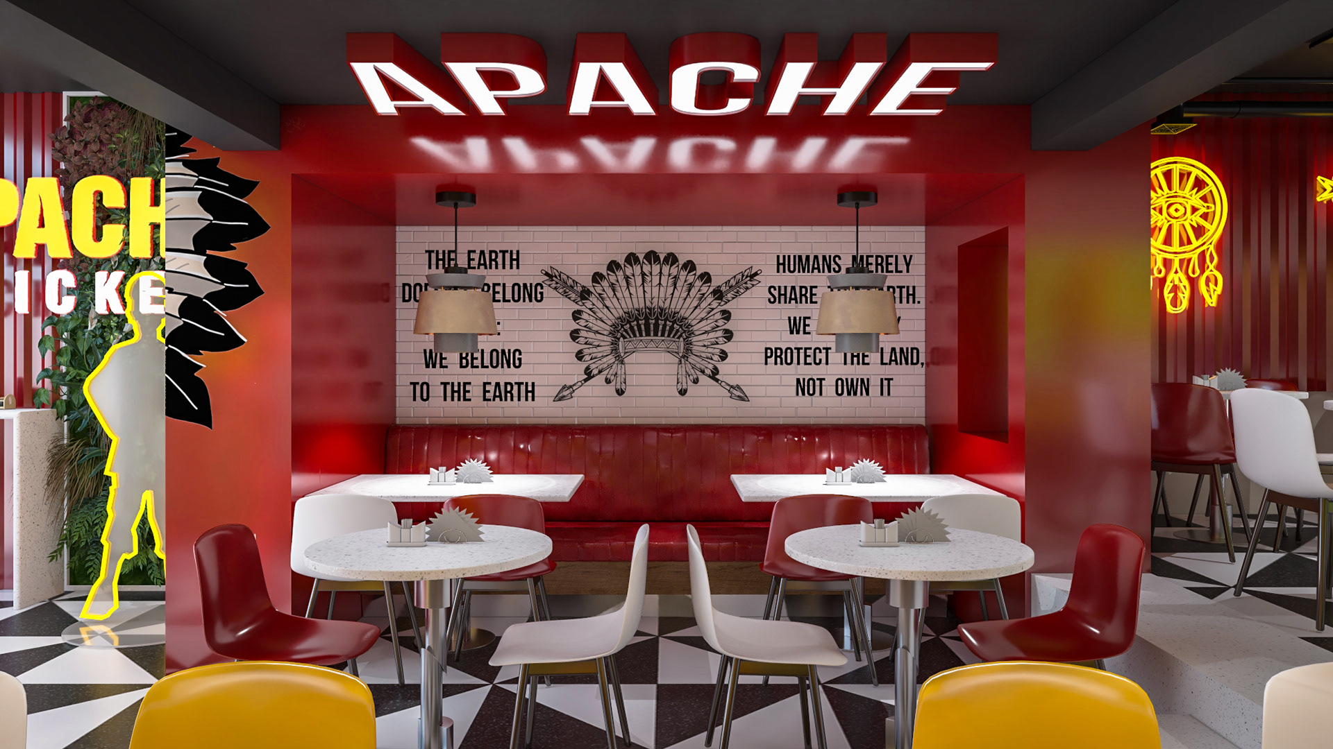 COWBOY & APACHE RESTAURAN 餐厅设计丨埃及丨E H A B I S H A K DESIGNS-4