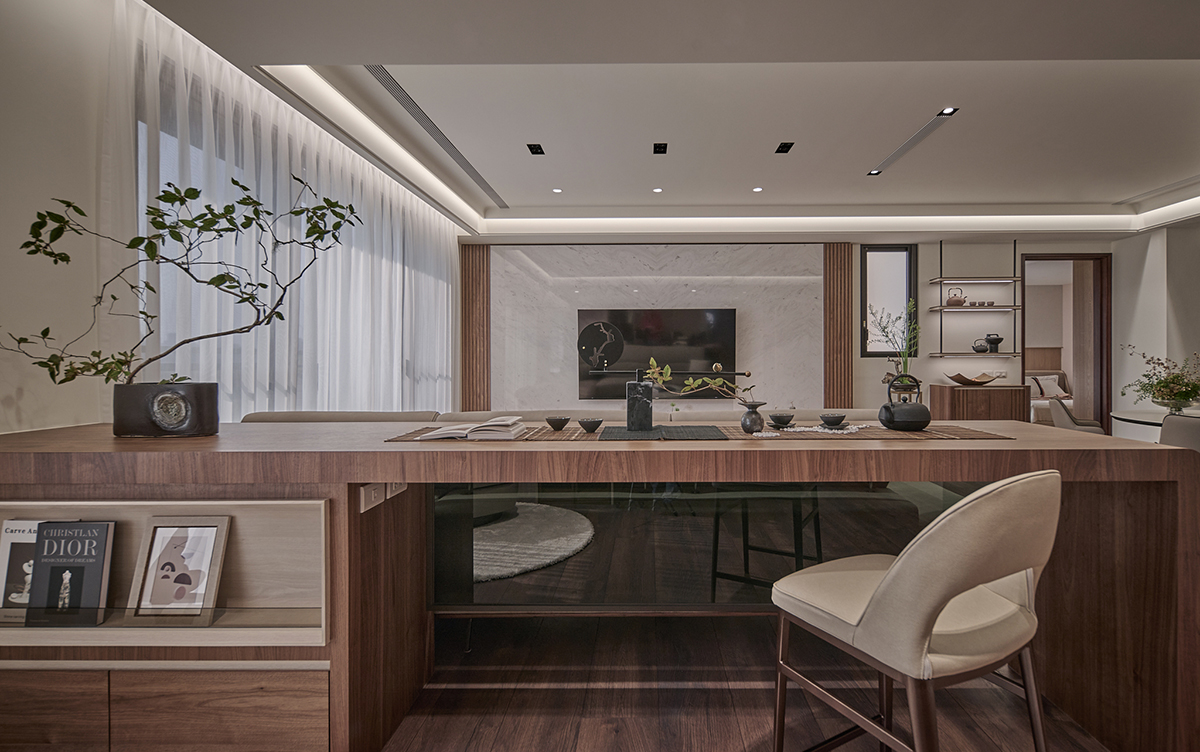 家装设计案例鉴赏——东方侘寂美学，悠然沉静退休宅 -11