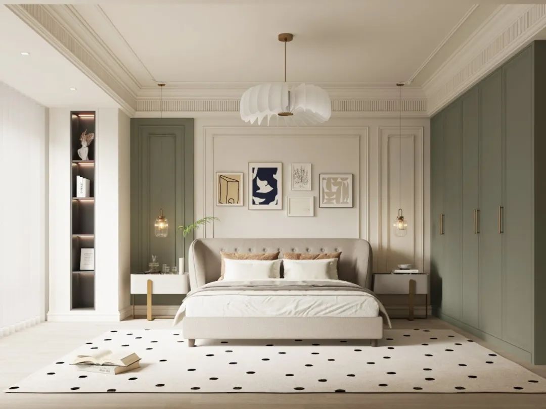 卧室背景墙设计丨中国唐山丨业之峰-1