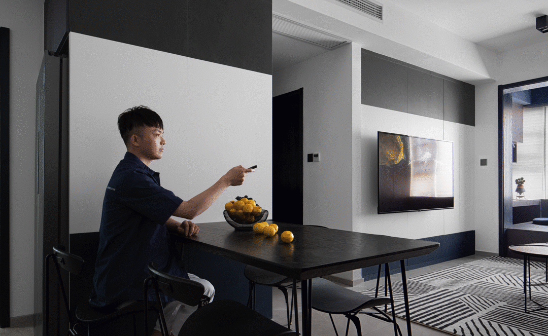 蔚木未来室内建筑设计丨平层丨沉 浸 | 暮色邃蓝-26