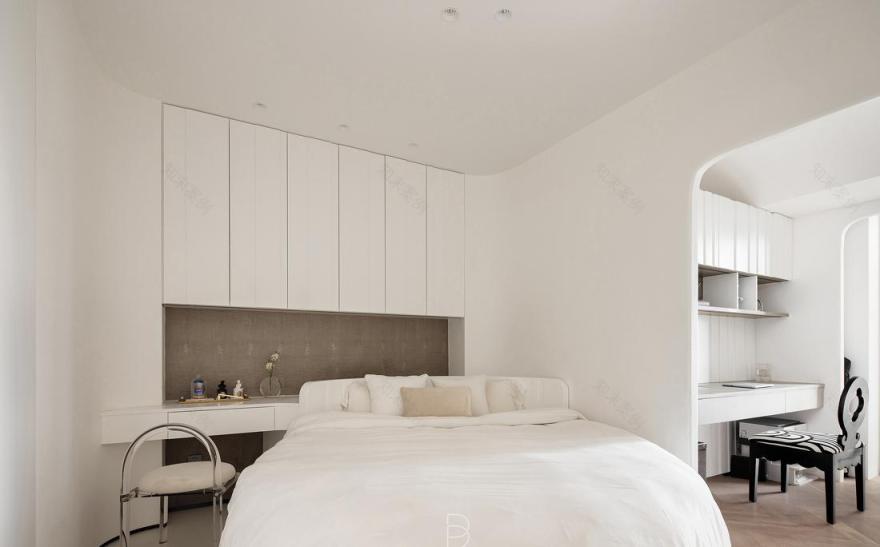 纯白极简空间,106㎡昏暗老房逆袭之路-31