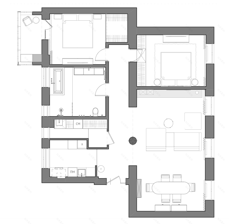 长期租赁公寓设计丨乌克兰基辅丨Sivak+Partners-29