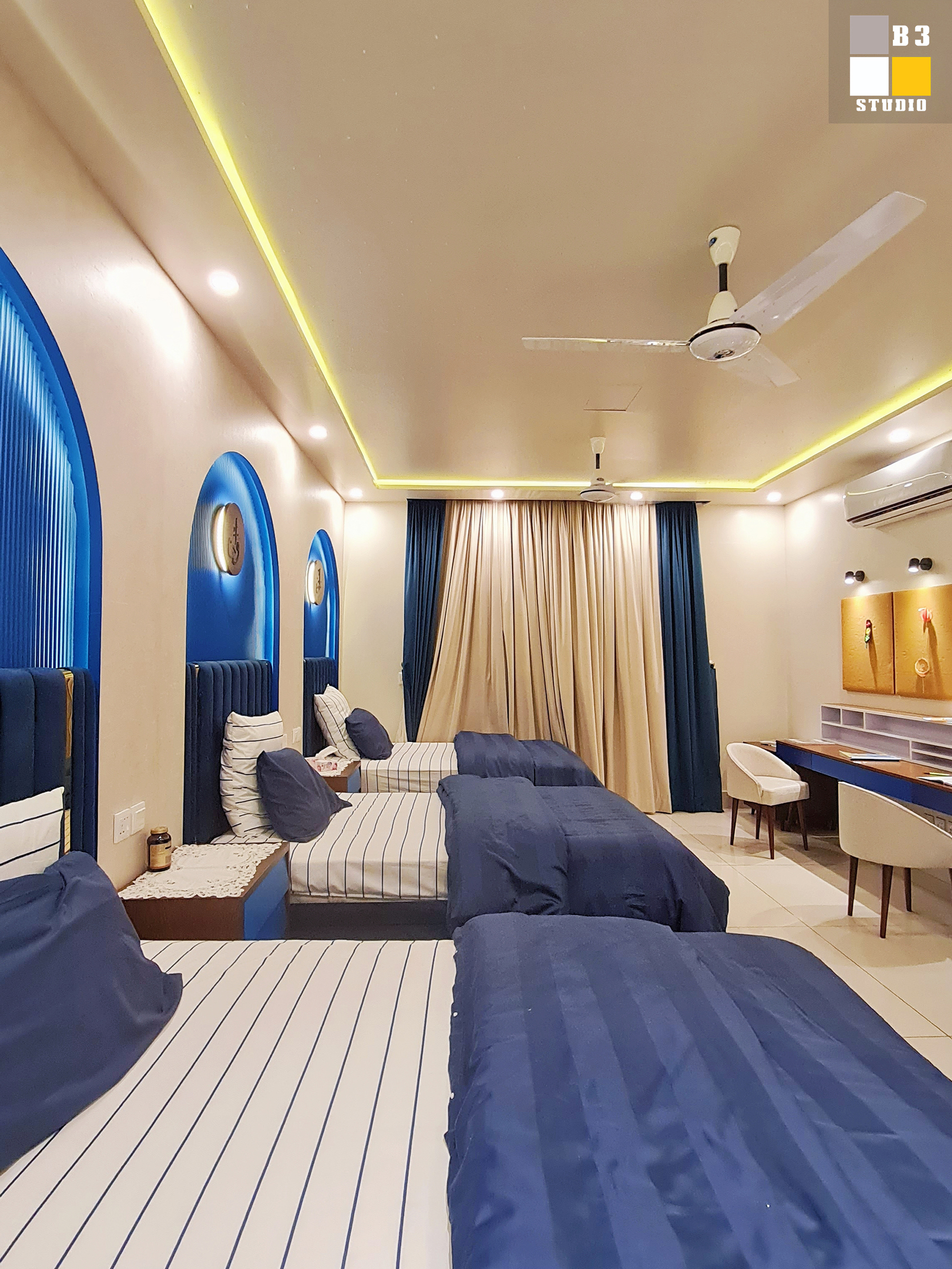 AWU 卧室室内与家具设计丨巴基斯坦卡拉奇丨B3 设计工作室-7