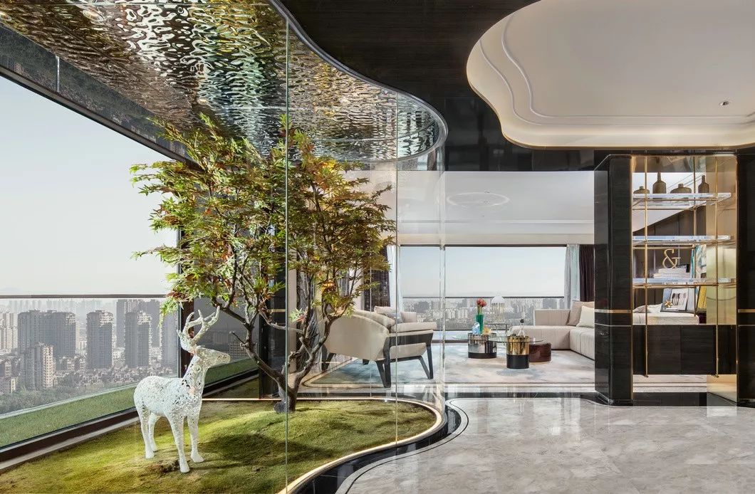 都会新贵之家 | 时尚白鹿豪宅,传统与现代的完美融合-1