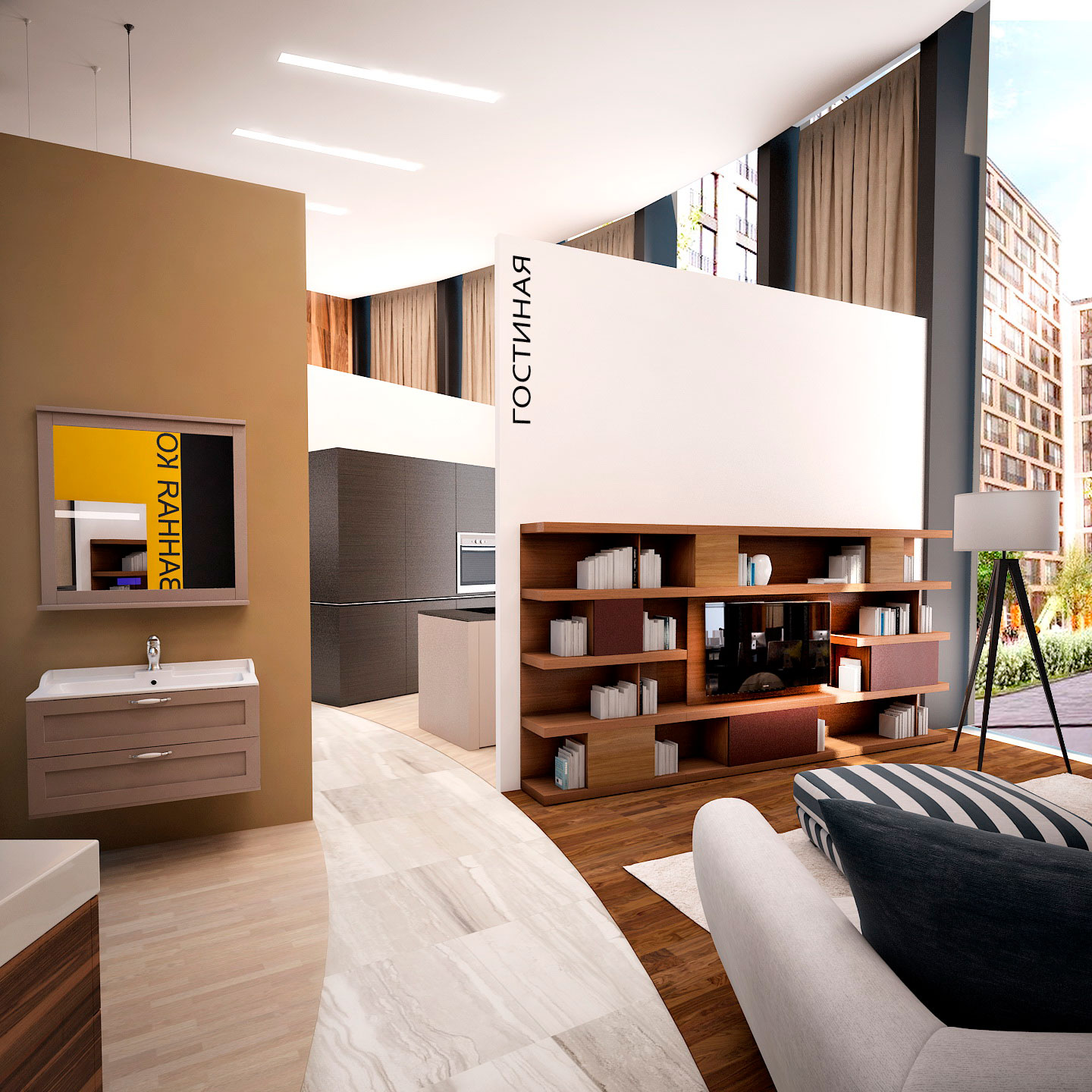 莫斯科高端住宅销售办公室设计-31