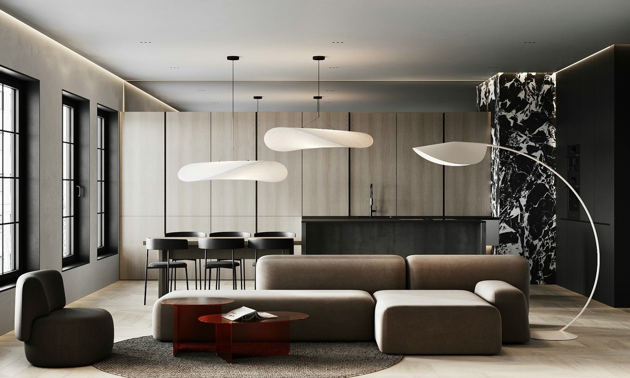 乌克兰高级色系公寓设计 超有品味！-0