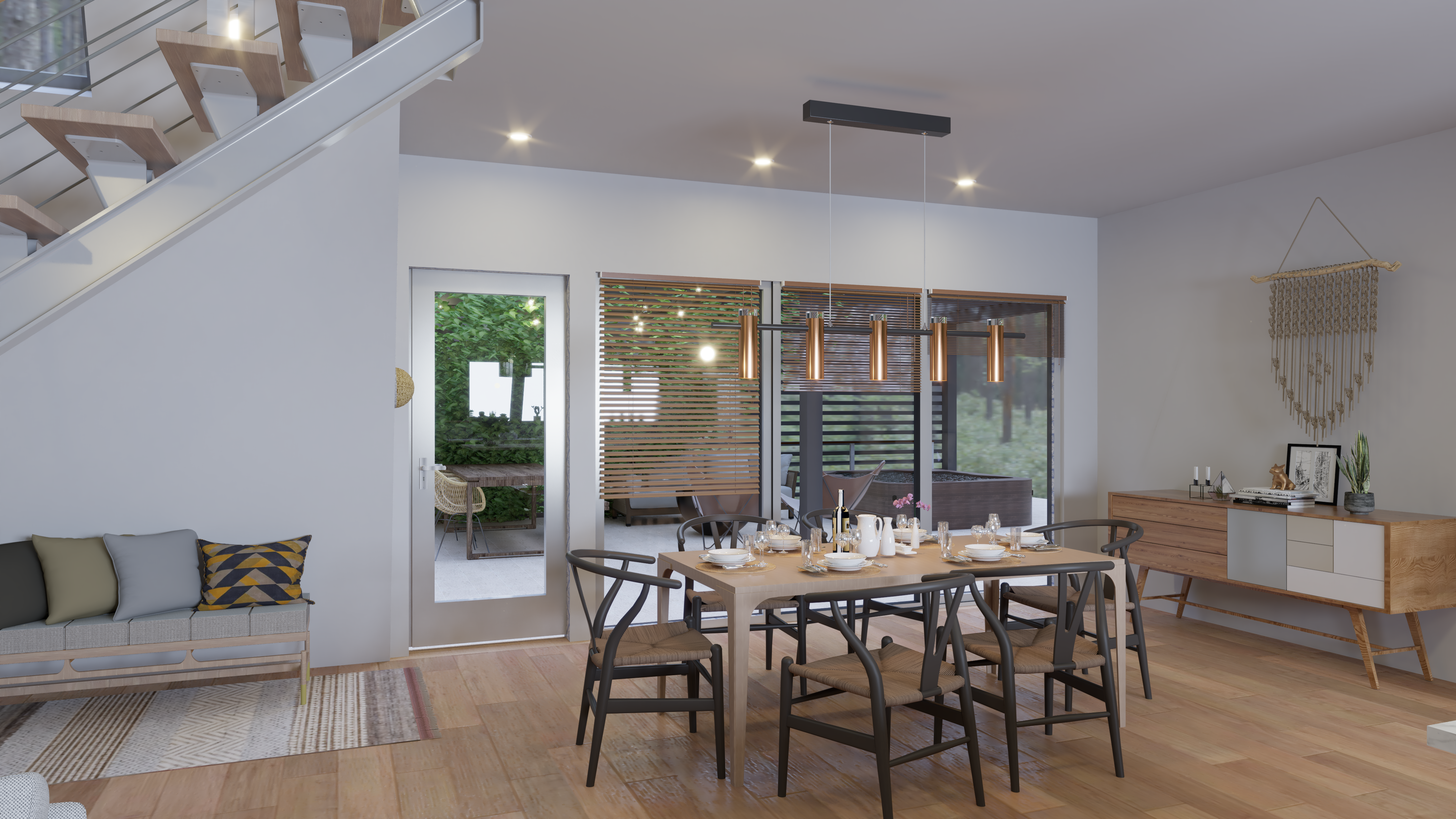 A Frame Cabin Render-5