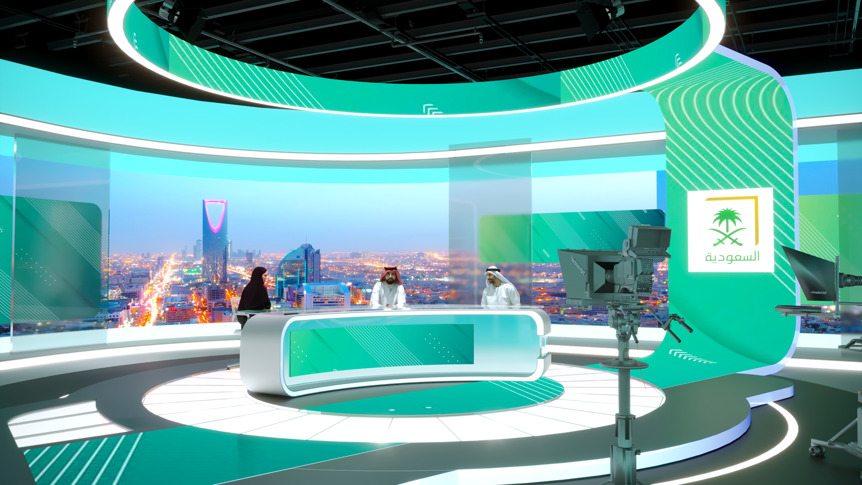 Saudi TV .News Studio .Set Design-4