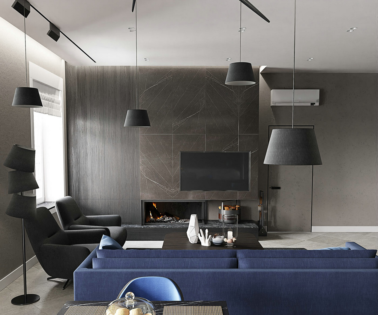 高级黑+蓝色组合设计-2