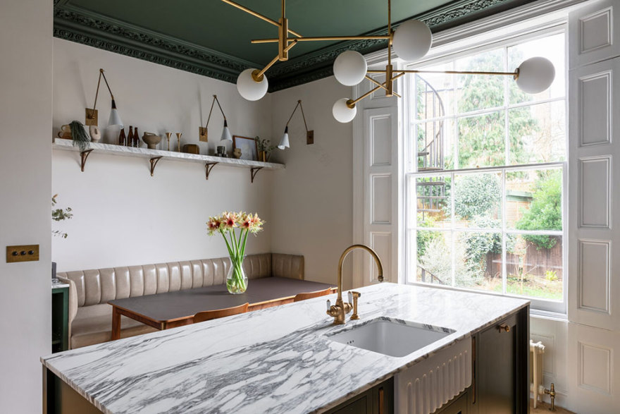 伦敦优雅维多利亚式公寓的现代改造-11