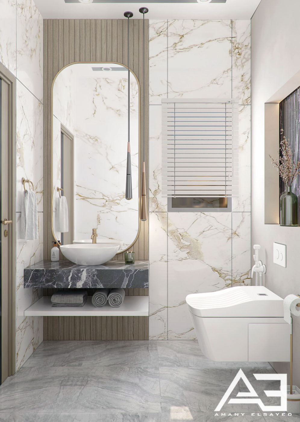 带卫生间的客厅丨沙特阿拉伯丨AMANY ELSAYED-10