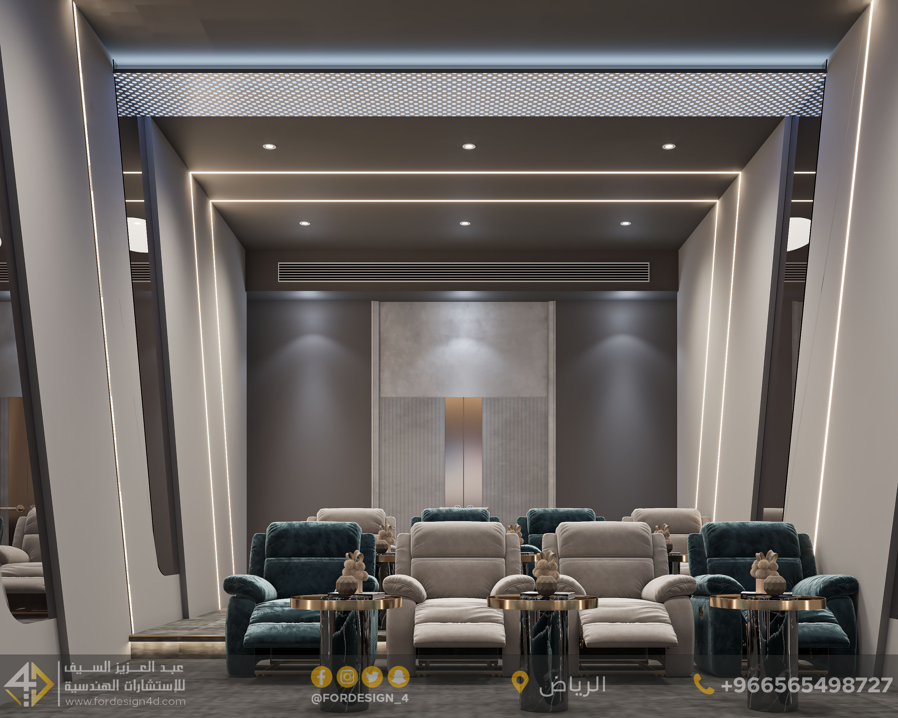 LUXURY cenima room design in palace in KSA-5