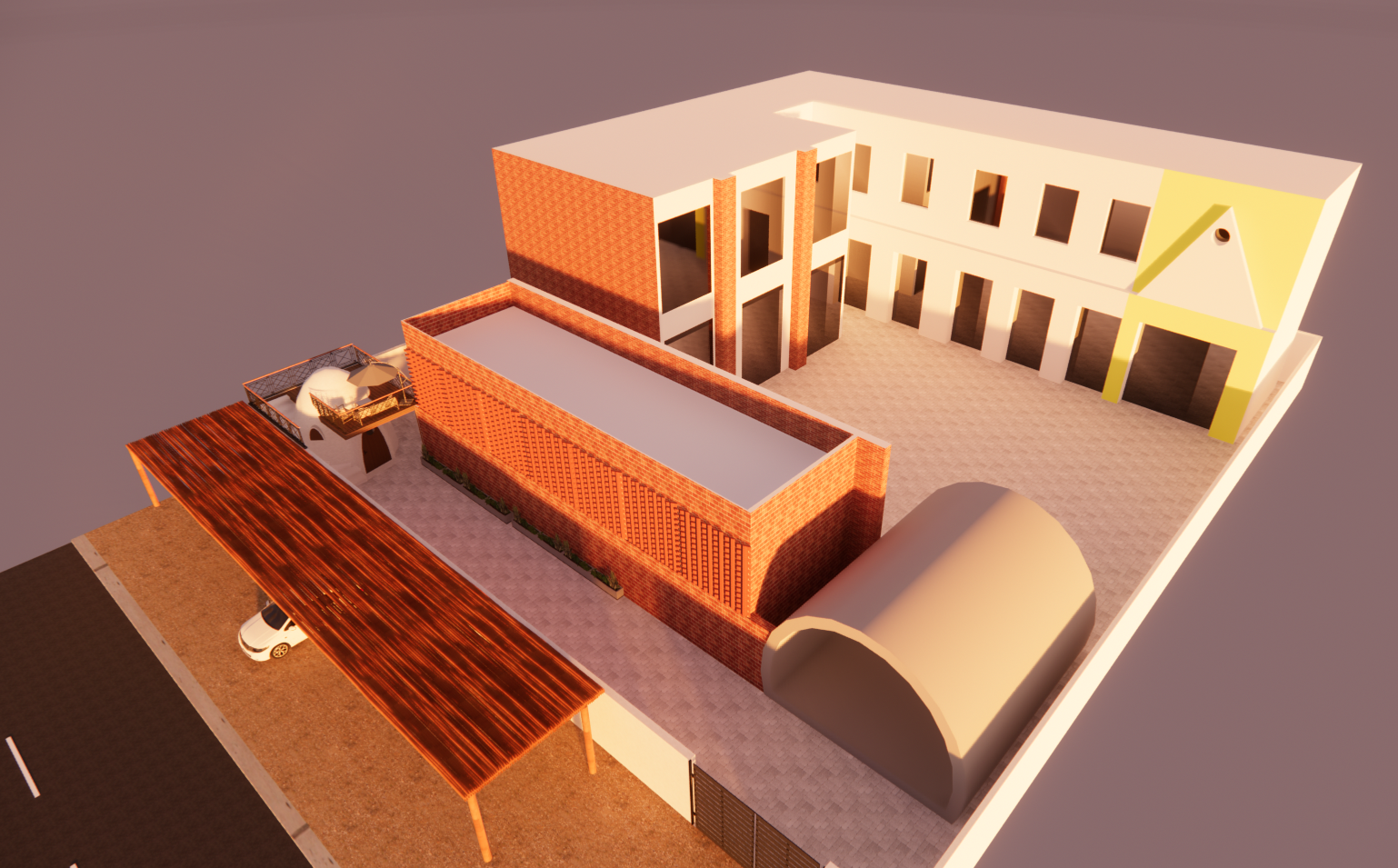 Earthbag Dome Office-6