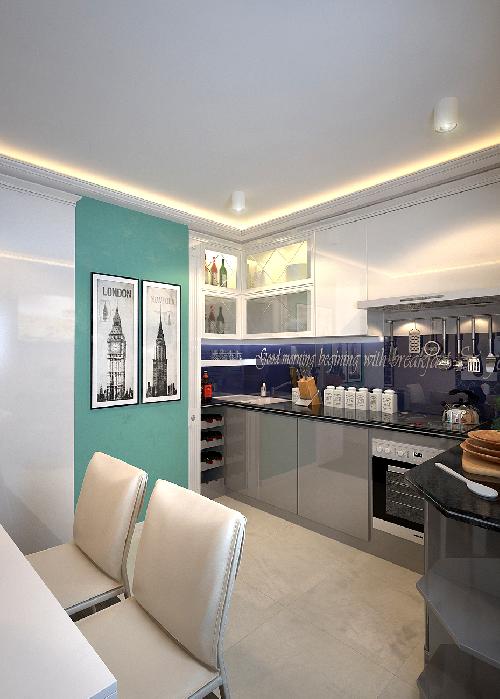 67平米公寓室内设计项目丨俄罗斯莫斯科丨莫斯科设计学院室内设计工作室-37