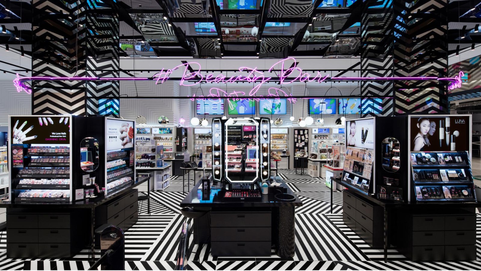 韩国：Betwin是一家拥有几何糖果条纹的美容店-8