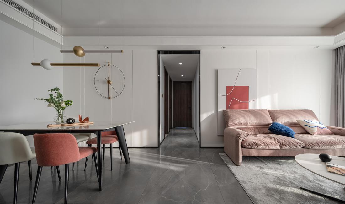 95 后高级风婚房，胡桃木与大理石的完美融合-8