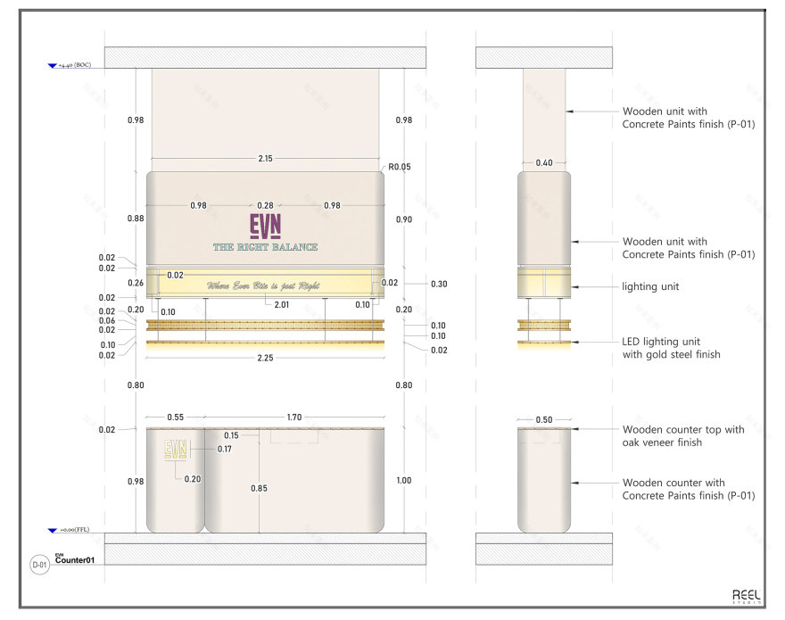 咖啡厅与餐厅施工图纸丨Reel Studio-9