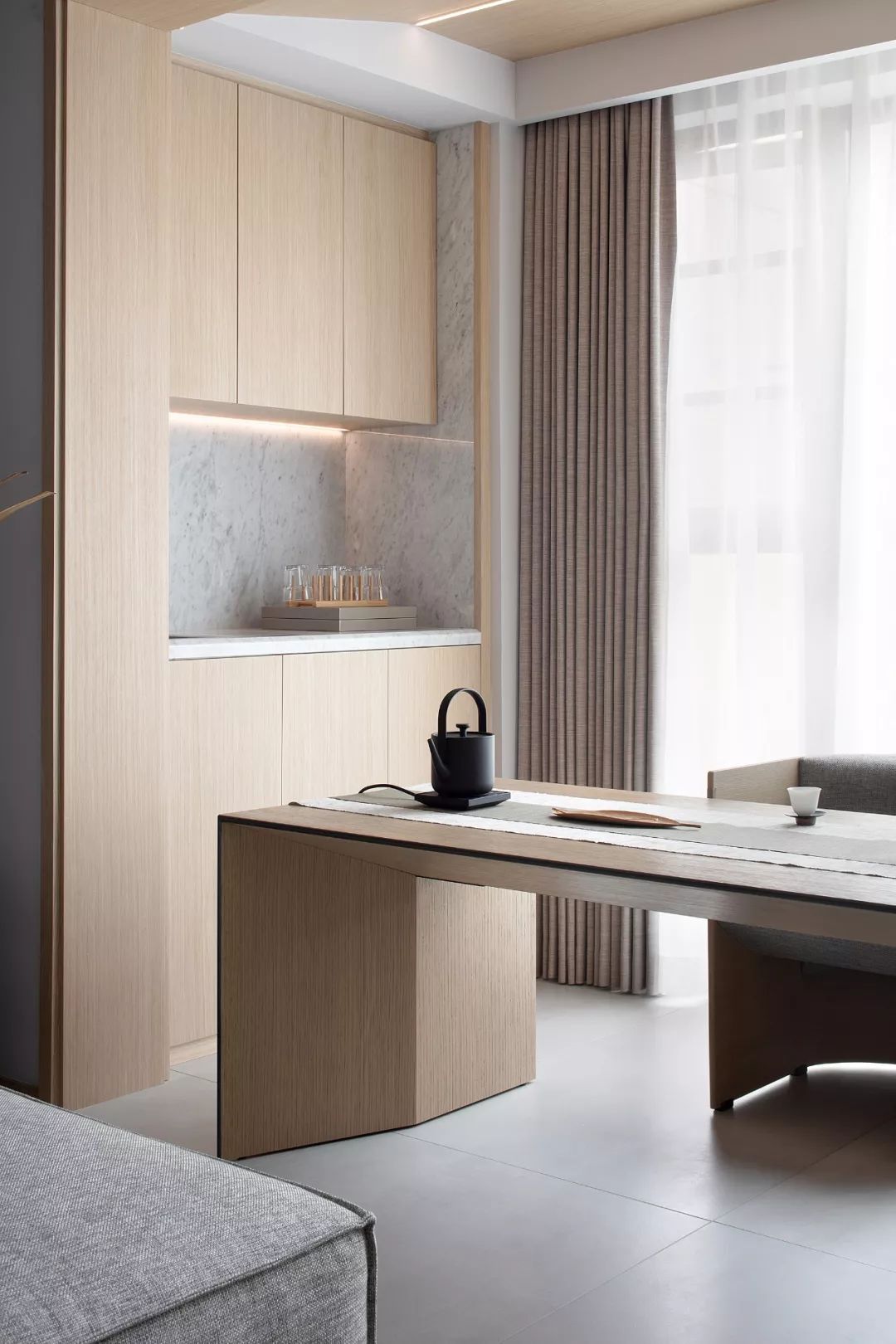 145㎡清新原木公寓，几何线条打造通透空间-39