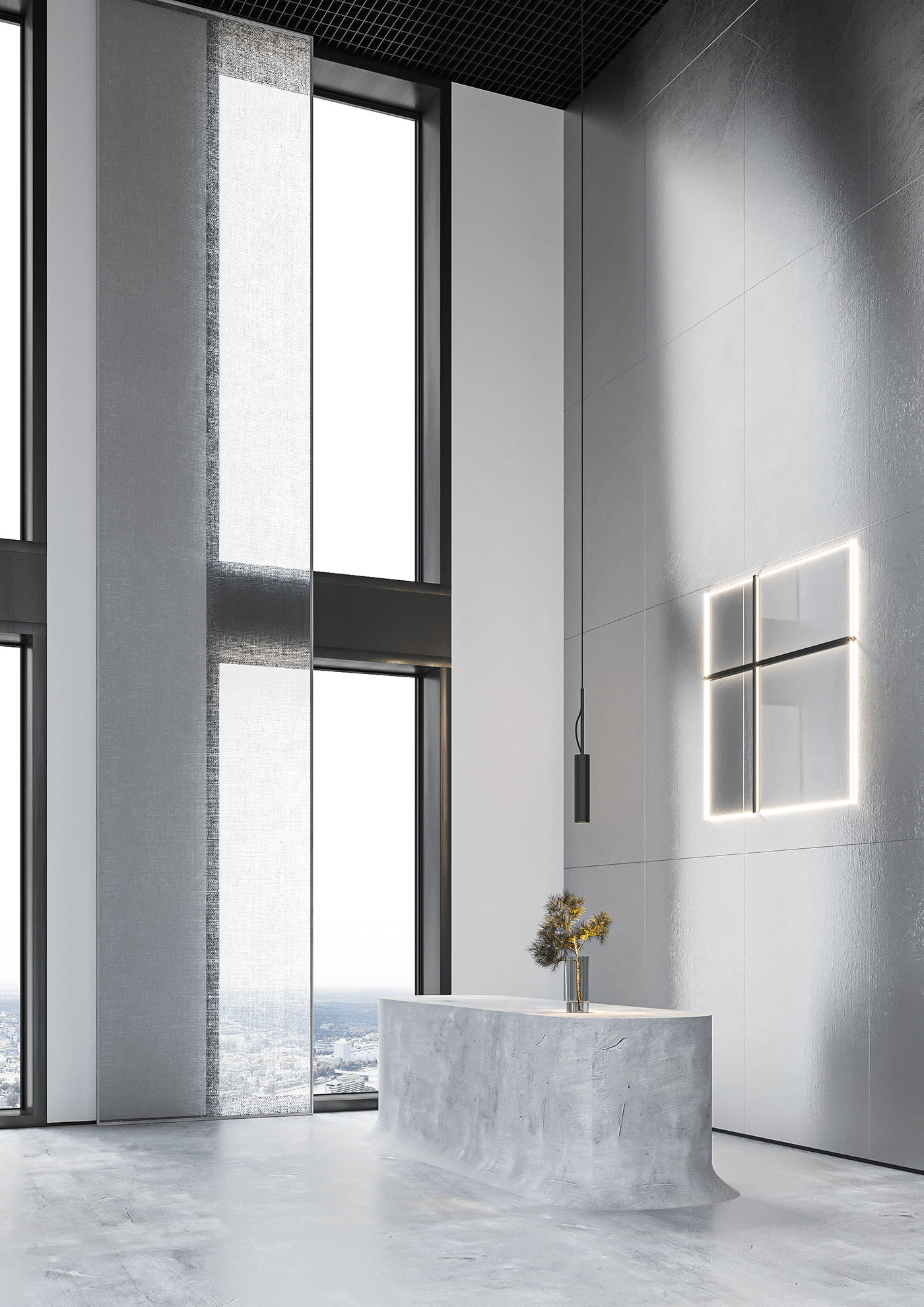 高级灰色系办公空间设计 超有氛围感！-0