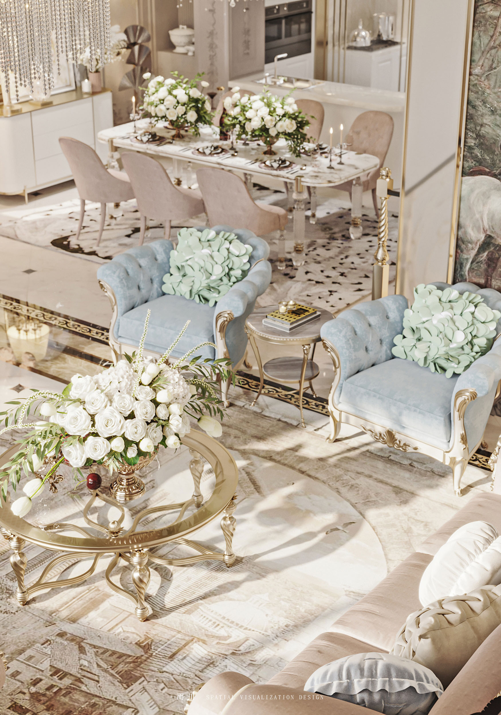 奶油法式丨魔方空间设计-18