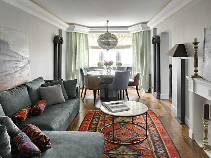 莫斯科 115㎡时尚公寓设计，年轻家庭现代宽敞家居典范-4