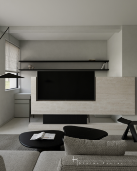 新作 · 万松花园96平 · 黑白构序,极简留白丨水木设计