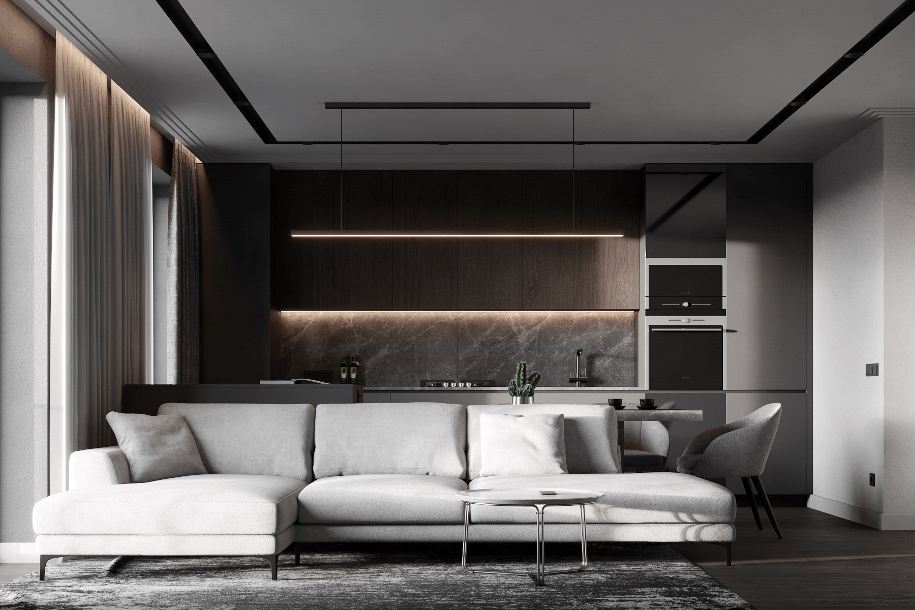 59㎡简约风小空间公寓设计 既舒适又精致！-4