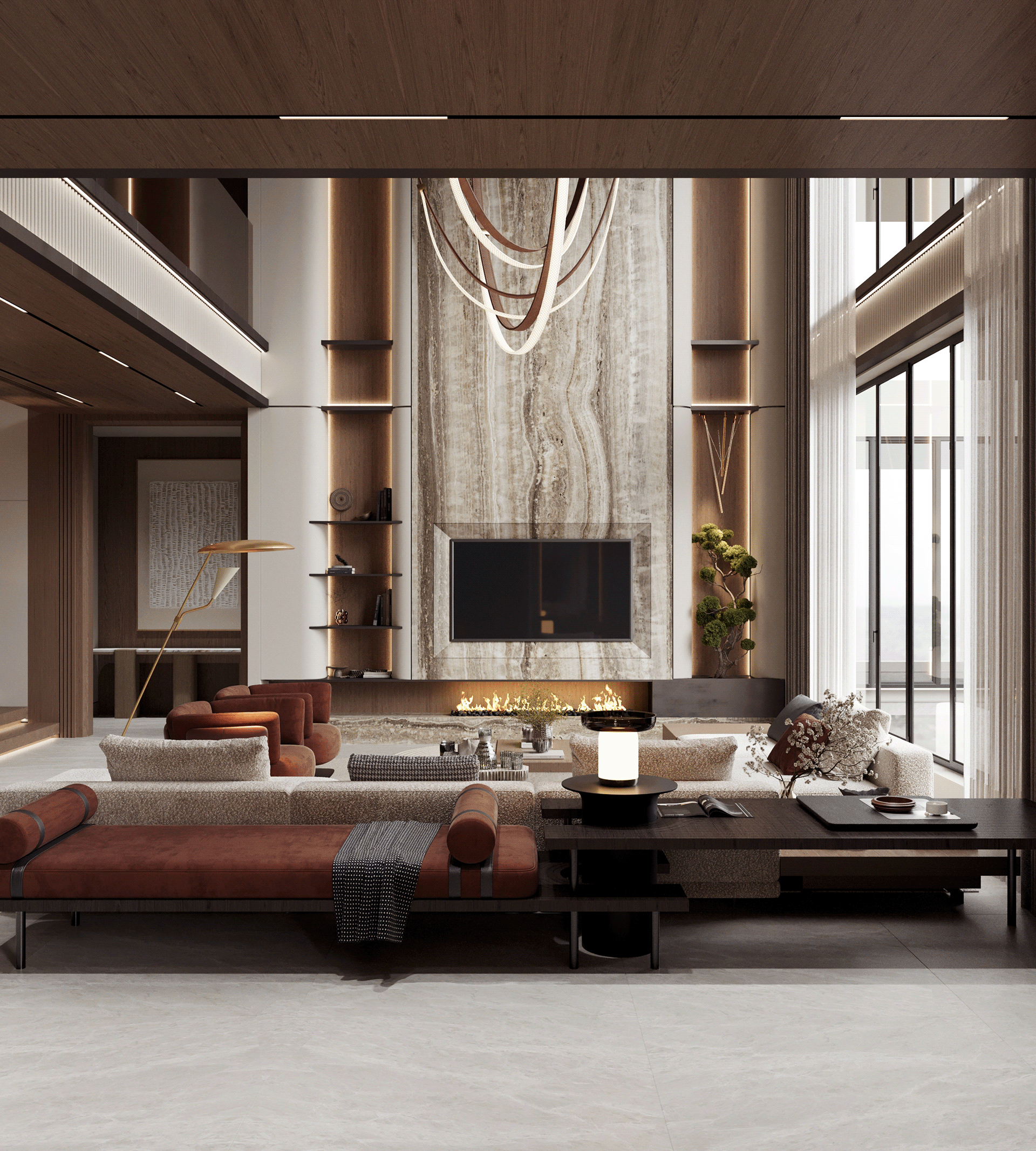 挑高客厅设计丨bgd consultants-0