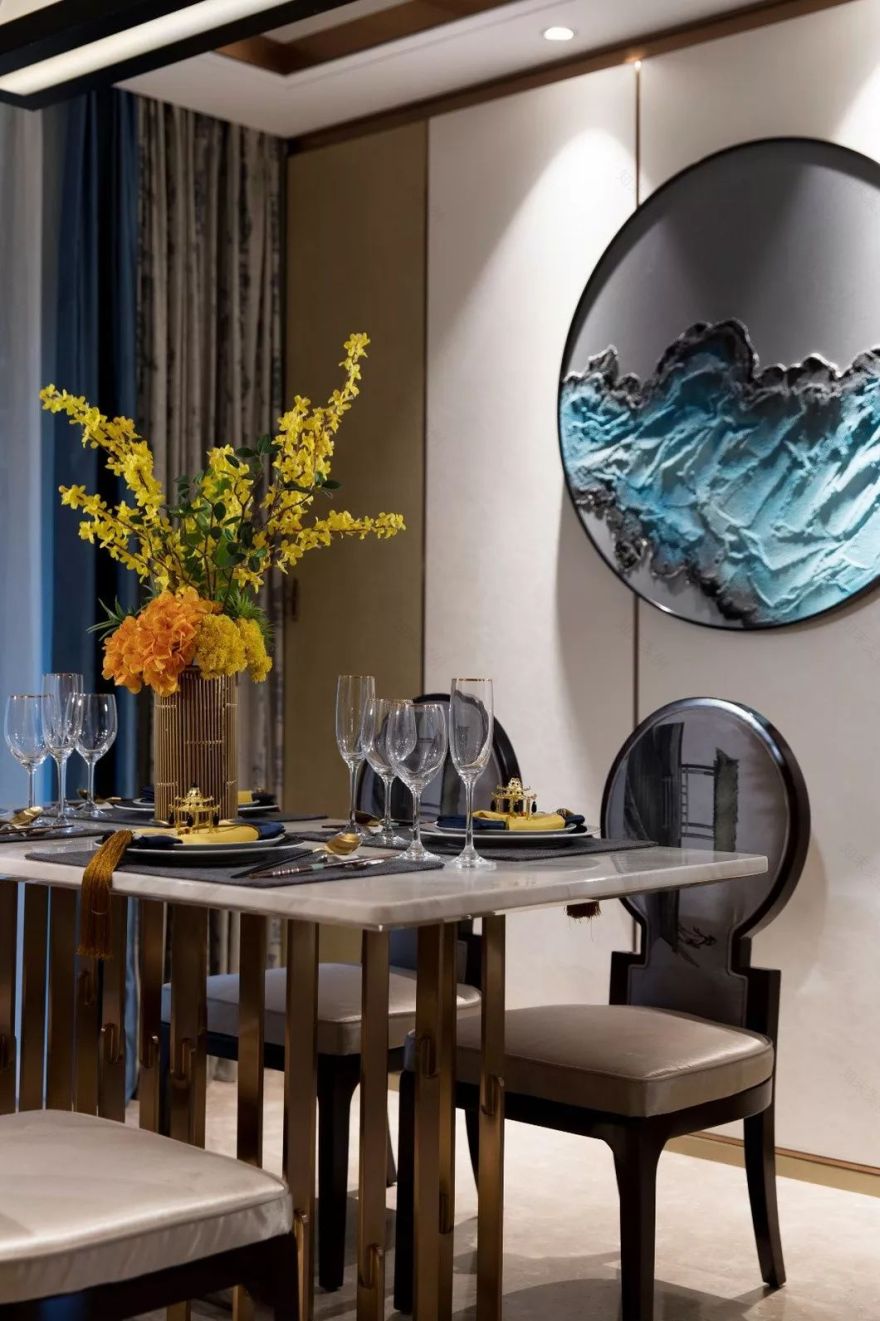 常德壹号府·新中式风格样板房设计丨中国常德丨伊派软装设计-15